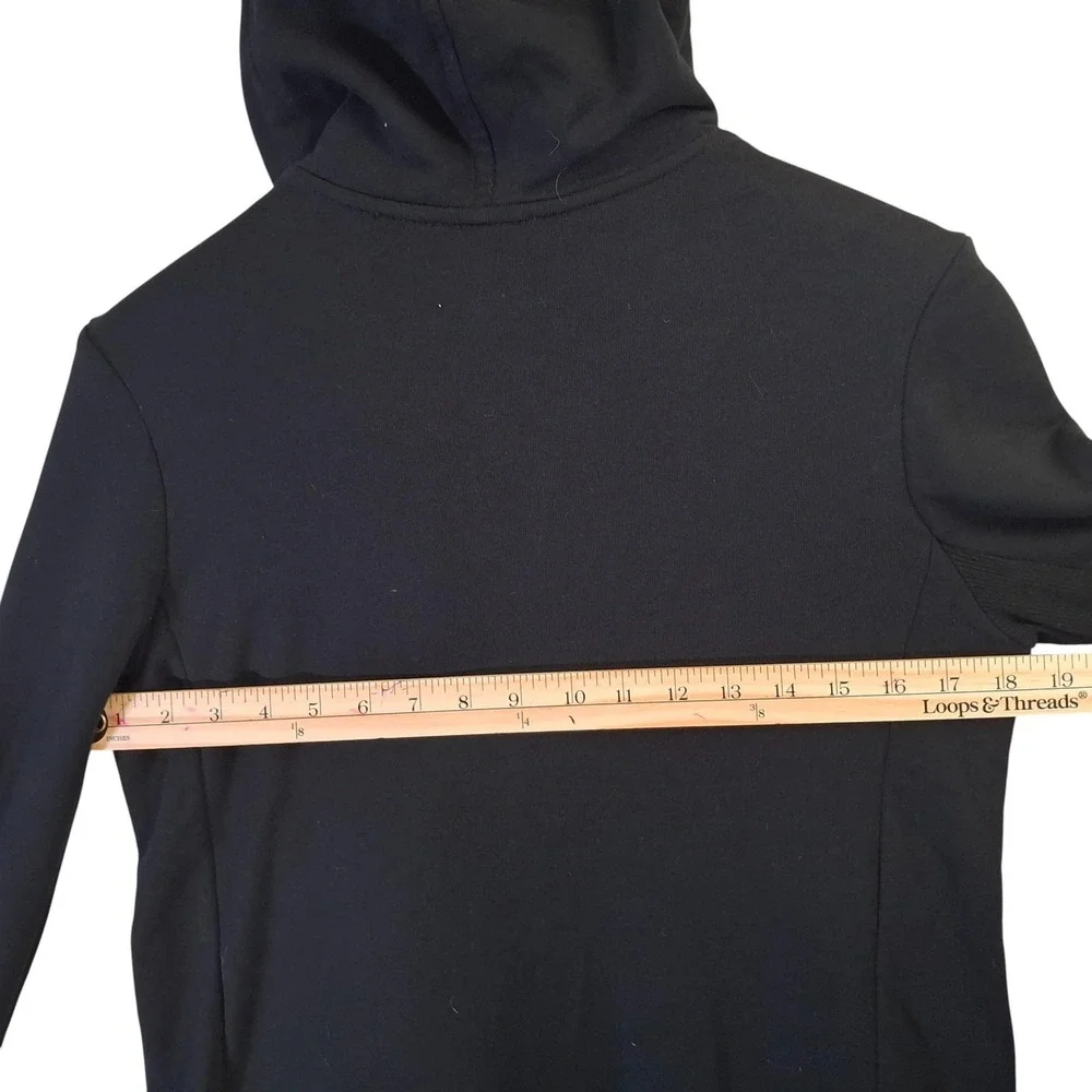 James Perse Full Zip Hoodie Women's Size 2 Black Full Zip Hoodie Casual Jacket